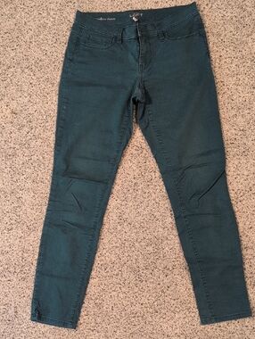 LOFT Deep Teal Skinny Jeans